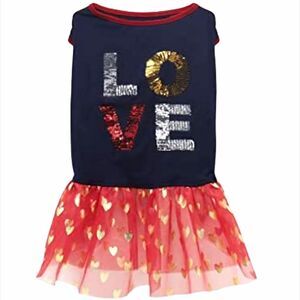 American Kennel Club Love Outfit, Red, Blue, X-Small